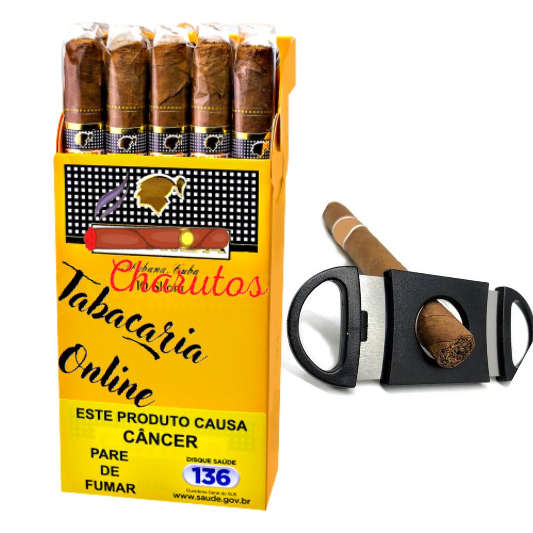 Kit 5 Charutos San Filippo + caixinha + cortador